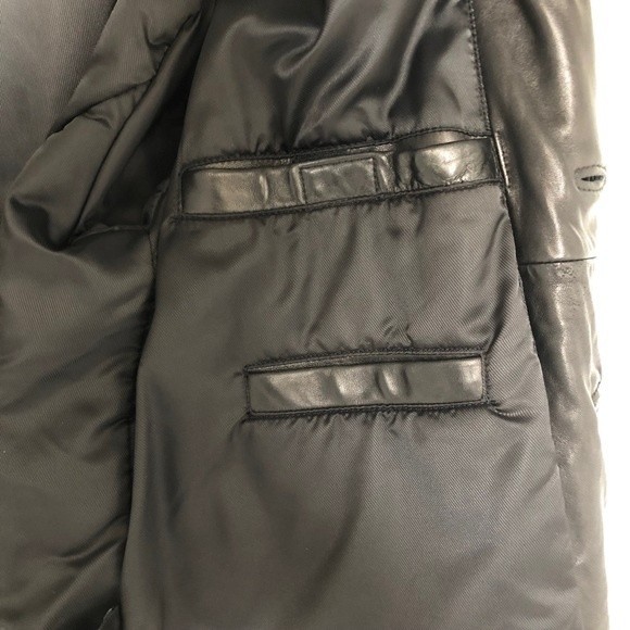 Brandini Mens Leather Coat Jacket - Picture 7 of 10